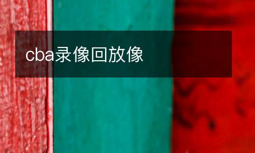cba录像回放像